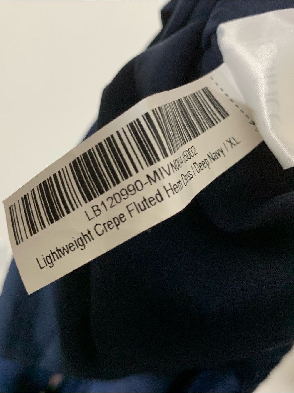 Quince navy women’s lightweight crepe fluted hem midi dress XL NWT - Picture 10 of 10
